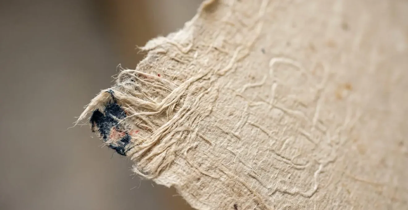 Examen minutieux d'une estampe japonaise traditionnelle révélant les détails du papier washi et les marques d'authenticité